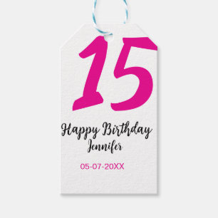 Etiqueta Para Presente 15 aniversário quiencenera adicionar data ano mode