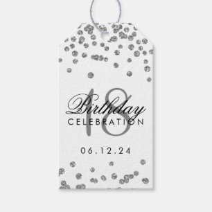 Etiqueta Para Presente 18. º aniversário do filme brilhante Confetti Br
