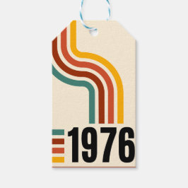 Etiqueta Para Presente 1976 Retro Stripes Vintage