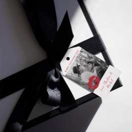 Etiqueta Para Presente 1 Dia de os namorados De Fotografia Vermelho E Ros