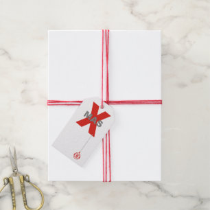 Etiqueta Para Presente 1 Xmas com o ornamento da árvore de Natal + seu
