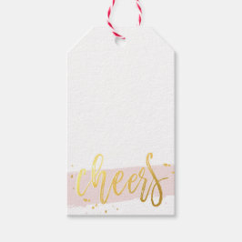 Etiqueta Para Presente 2016 HOLIDAY CHEERS com letra de ouro manuscrito