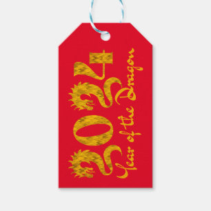 ETIQUETA PARA PRESENTE 2024 ANO DO DRAGÃO DOURADO