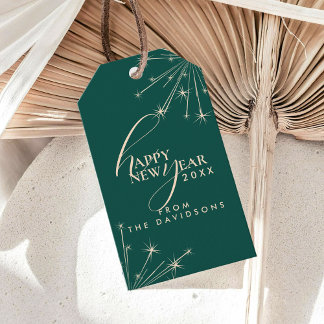 Etiqueta Para Presente 2026 Happy New Year Modern Festive Typography