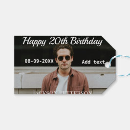 Etiqueta Para Presente 20 de feliz simples data add name mod