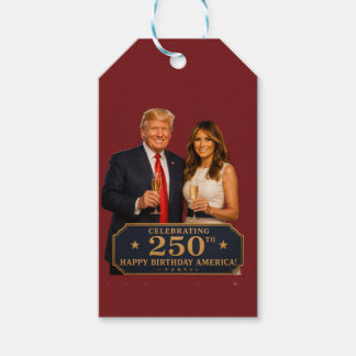 Etiqueta Para Presente 250 EUA Trump Melania Semiquincentenário 1776