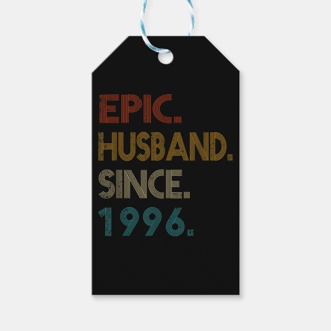 Etiqueta Para Presente 25 Casamento Aniversário Dando-Lhe Marido Epic (Frente)