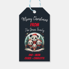 Etiqueta Para Presente 2 Pais 2 Crianças - Família de Natal