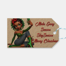 Etiqueta Para Presente 3,5" x 2" de "Magnetic Card Edger Christmas Cheer"