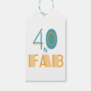Etiqueta Para Presente 40 e Fab Moderno Aniversário