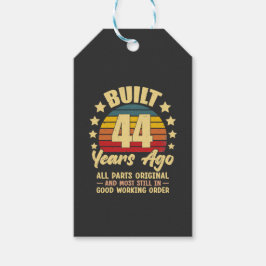Etiqueta Para Presente 44 Years Ago All Parts Original 44th Birthday 