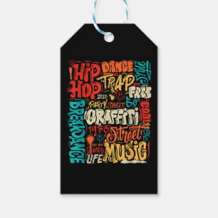 Etiqueta Para Presente 50ª Vintage R de Cassete de Música e Hip Hop Grafi