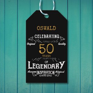 Etiqueta Para Presente 50º aniversário da Legendária Dourada Negra