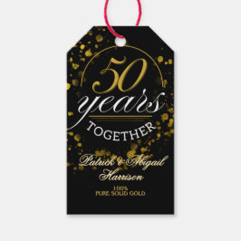 Etiqueta Para Presente 50 Years Together Golden Wedding Anniversary Party