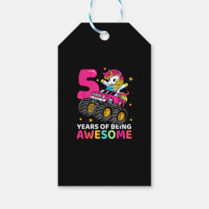 Etiqueta Para Presente 5 anos de idade Nascimento do 5 de Monstro do Mons