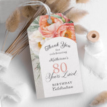 80 Anos Amado Floral Feminino Aniversário de 80 An