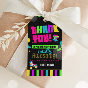 Etiqueta Para Presente 80s Obrigado Etiquetas, Marcas Favoráveis dos anos