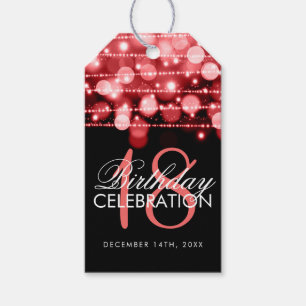 Etiqueta Para Presente A 18a festa de aniversário elegante Sparkles