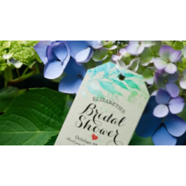 Etiqueta Para Presente A Aquarela Verde Deixa Chá de panela Chic Flor