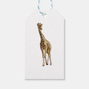 Etiqueta Para Presente A Bela Girafa Selvagem Safari Animal Giraffa Lover
