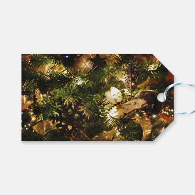 Etiqueta Para Presente A borboleta do Natal (Frente (horizontal))