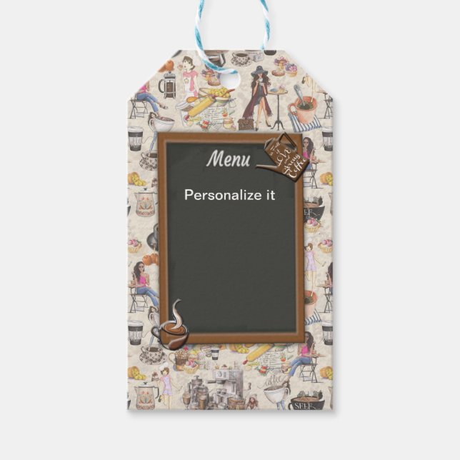 Etiqueta Para Presente A cafeteria Fika Sueca (Frente)