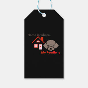 Etiqueta Para Presente A casa é onde está o meu poodle