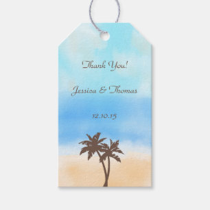 Etiqueta Para Presente A coleção do casamento de praia da aguarela