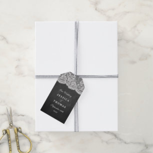 Etiqueta Para Presente A coleção do quadro & do casamento do laço