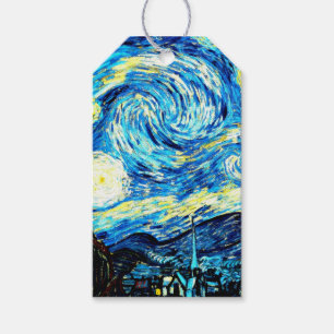 Etiqueta Para Presente A famosa pintura de Van Gogh, Starry Night