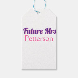 Etiqueta Para Presente A futura Sra. adiciona namebride parte da solteira