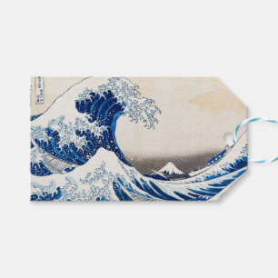 Etiqueta Para Presente A Grande Onda de Kanagawa por Hokusai Arte