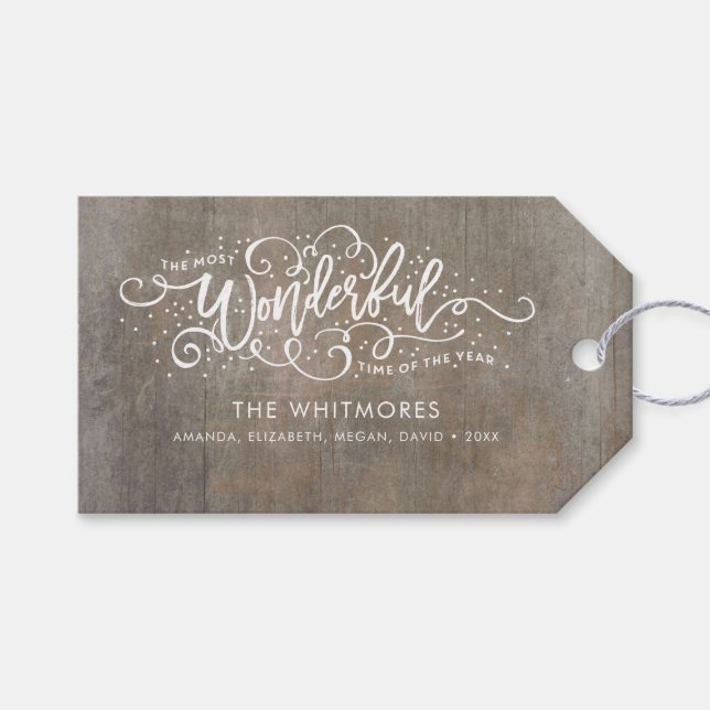 Etiqueta Para Presente A Hora Mais Maravilhosa Do Ano (Frente (horizontal))