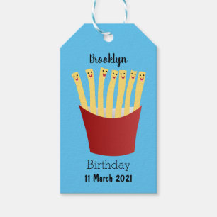 Etiqueta Para Presente A ilustração de desenho animado de comida rápida d