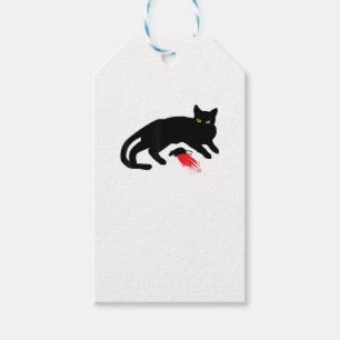 Etiqueta Para Presente A Killer de Gato Preto Instala o Gótico do Rato do