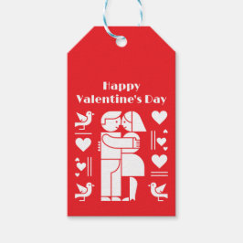 Etiqueta Para Presente A modern Bauhaus-style Valentine’s Day