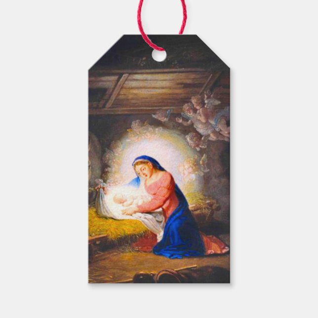 Etiqueta Para Presente A Natividade do Cristo (Frente)