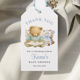 Etiqueta Para Presente A New Chapter Begin Bear Baby Shower Thank you