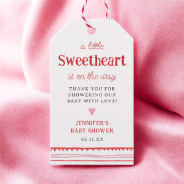 Etiqueta Para Presente A Pequena Querida Está A Caminho Do Chá Do Dia de