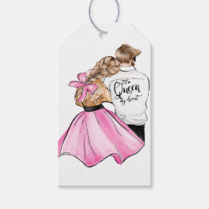 Etiqueta Para Presente A Rainha do meu coração, o casal do Dia dos Namora