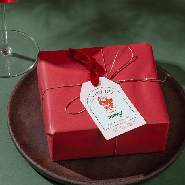 Etiqueta Para Presente A Tini Bit Merry Christmas Santa Claus (Criador carregado)