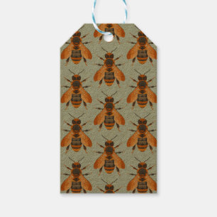 Etiqueta Para Presente Abelha do Bumble do Estilo Antiquado - Vintage Ins