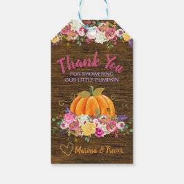 Etiqueta Para Presente Abóbora, Chá de fraldas Obrigado Tag, Favor Tag,