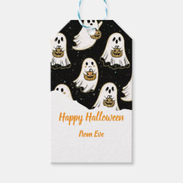 Etiqueta Para Presente Abóbora de Halloween