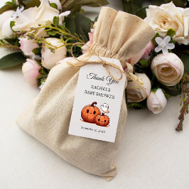 Etiqueta Para Presente Abóbora de Halloween e Boo | Agradecimento do Chá