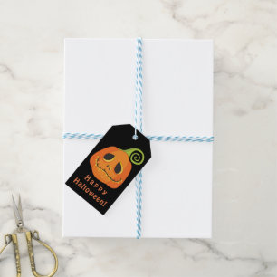 Etiqueta Para Presente Abóbora de Halloween Favor de Festa Caprichosa