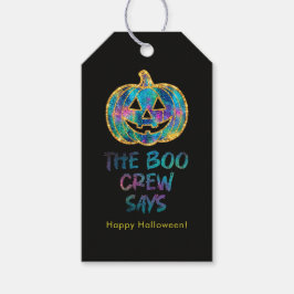 Etiqueta Para Presente Abóbora Falsa Fofa de Halloween