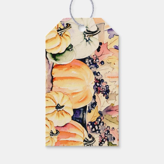 Etiqueta Para Presente Abóbora & Frutas Vermelhas (Frente)