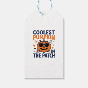 Etiqueta Para Presente Abóbora Mais Legal do Canto Camisa de Halloween_1