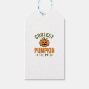 Etiqueta Para Presente Abóbora Mais Legal no Patch Vintage Des Halloween
